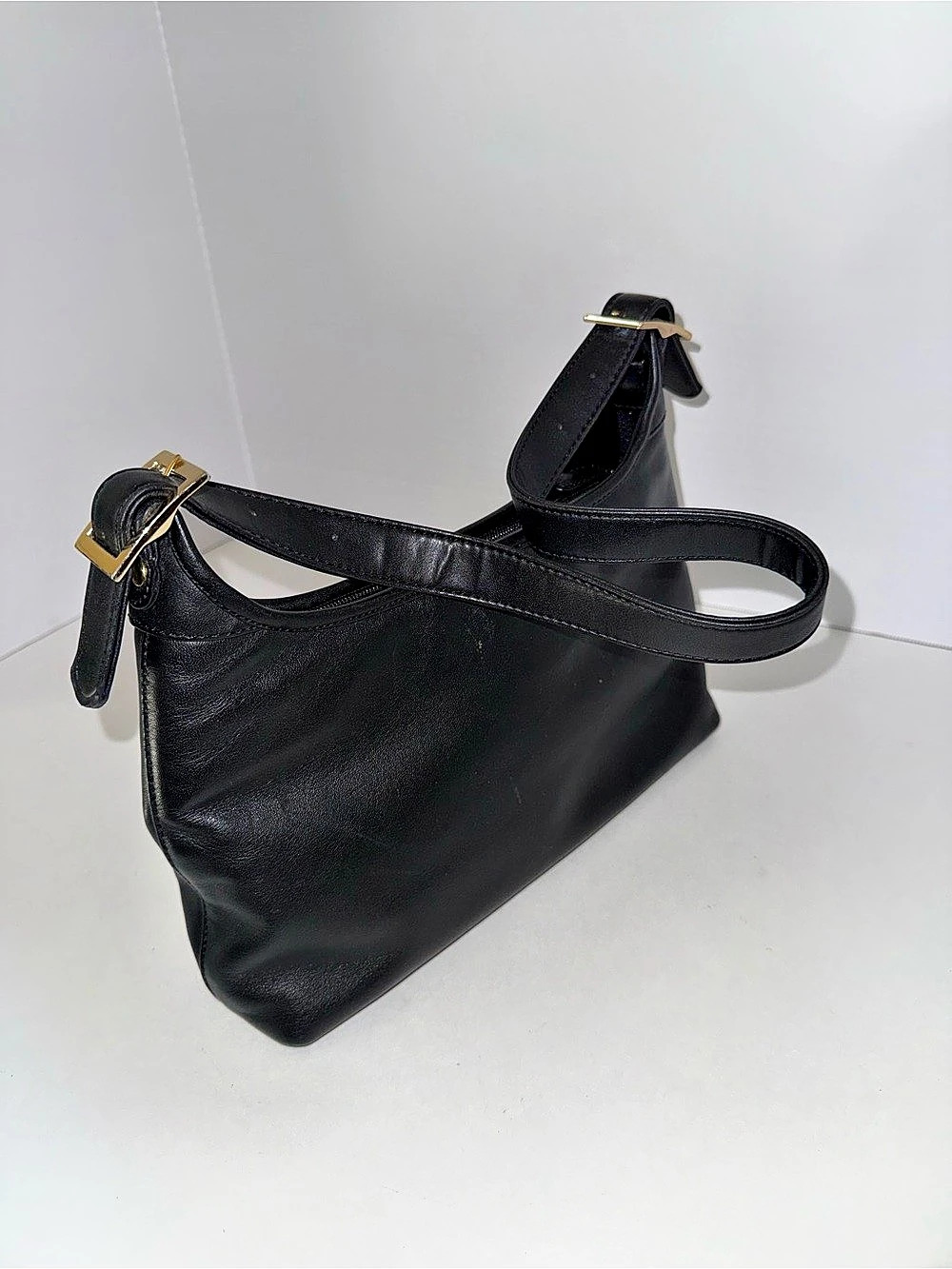 Gianni Bernini Black Leather Shoulder Bag